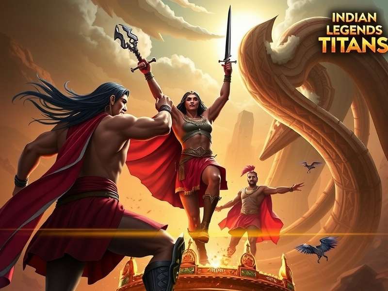 Indian Legends Titans Battle Scene